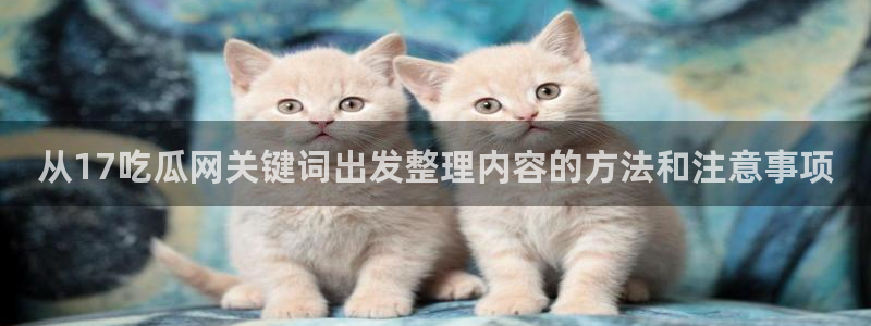 吃瓜热点事件:从17吃瓜网关键词出发整理内容的方法和注意事项